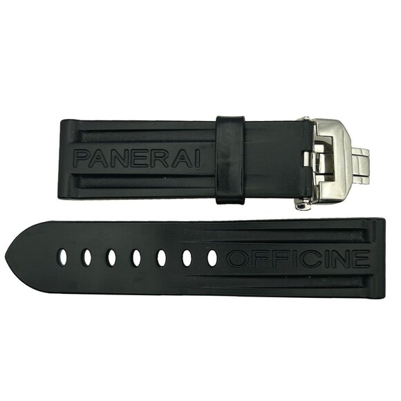 OEM Rubber Panerai PAM423 Strap for Deployment Buckle 24mm Stainless Buckle - Picture 1 of 6
